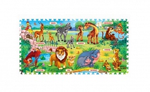 Коврик-пазл Зоопарк, 8 сегментов (Играем Вместе, FS-ZOOsim)